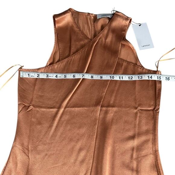 Revolve Lanston Cross Front Halter Top Honey Size XS New With Tag Key Hole Back - Picture 12 of 14